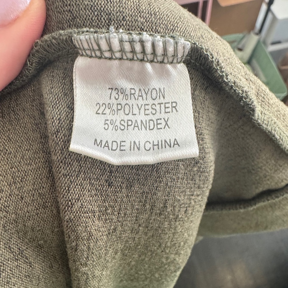 Tickled Teal Women’s Olive Comfy Cardigan - Picture 6 of 6